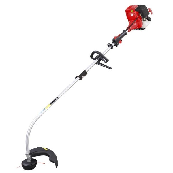 KingTech Curved 31cc 4-Stroke Shaft Whipper Snipper - Lightweight Line Trimmer, No Oil Mix