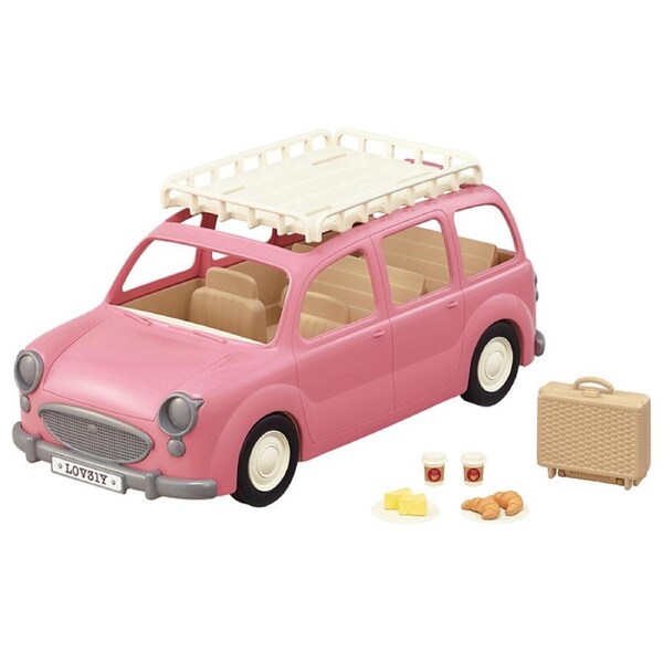 Sylvanian Families Family Picnic Doll Interactive Camper Van Kids Play Toy Pink
