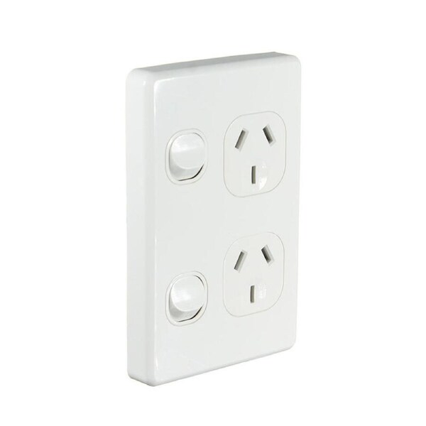 NLS 30660 - Double Vertical Power Point 10Amp - Classic Style
