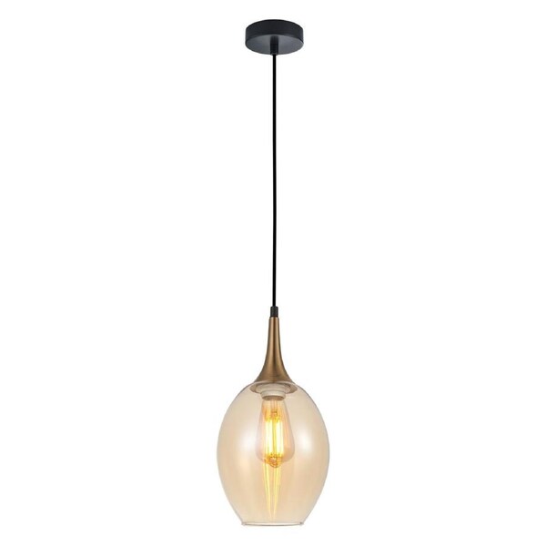 BROTE Interior Wine Glass Shape Pendant Light- Bronze Amber