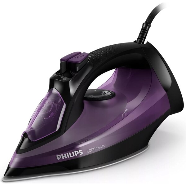 Philips DST5030-80 Steam Corded Iron Black/Purple Clothes/Garments 2400W