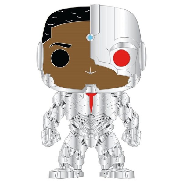 Justice League #08 Cyborg 10cm Pop! Enamel Pin/Badge w/ Stand Collectible 12y+
