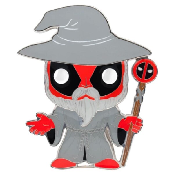 Deadpool Wizard Deadpool 10cm Pop! Enamel Pin/Badge 13y+ #02 Collect/Collectible