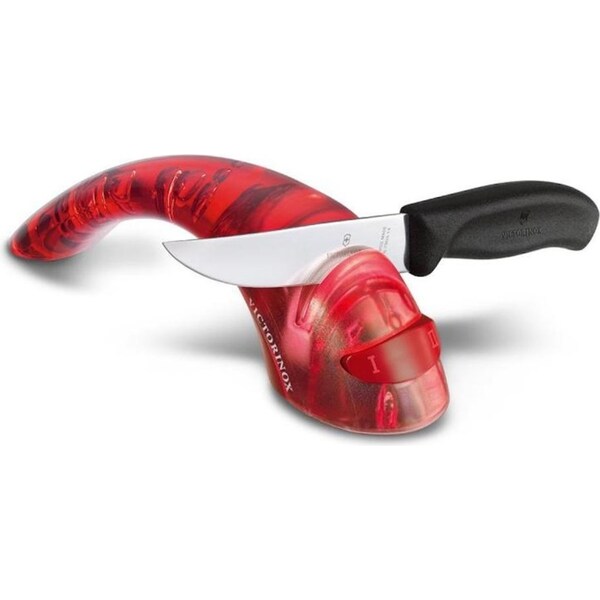 Victorinox 2 Stage Ceramic Rolls Pull Thru Knife Sharpener Red
