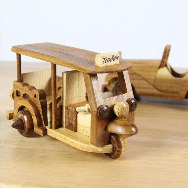 Wooden Tuk Tuk Taxi scooter Toy