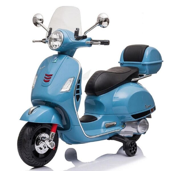 Vespa Licensed GTS 12V Kids Ride On Motorbike - Blue