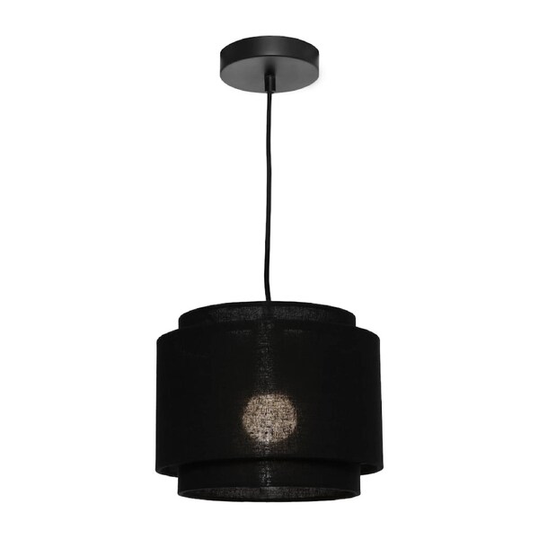 Bern 1lt Pendant Light Small Black