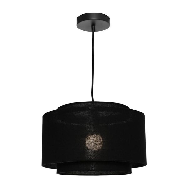 Bern 1lt Pendant Light Medium Black