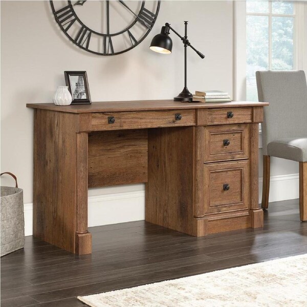 Sauder Palladia Desk Office Computer Table Storage Drawers Filing Oak