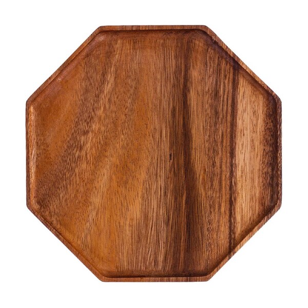SOGA 20cm Octagon Wooden Acacia Food Serving Tray Charcuterie Board Centerpiece Home Decor