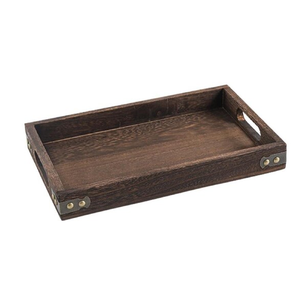 SOGA Walnut Rectangle Serving Tray Small
