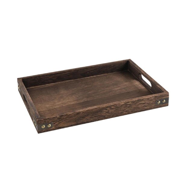 SOGA Walnut Rectangle Serving Tray Medium