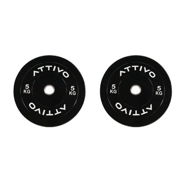 2" Olympic Bumper Plate Weight Plates with Steel Hub in Pairs High-Bounce Olympic Weight Plates - 5kg Pair