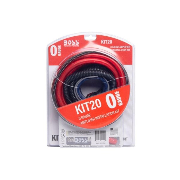 Boss Audio KIT20 Complete 0 Gauge Amplifier Installation Kit