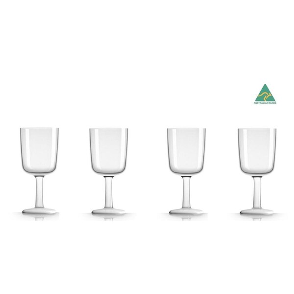 4 x Marc Newson Tritan® Forever Unbreakable Non Slip Wine 300ml White