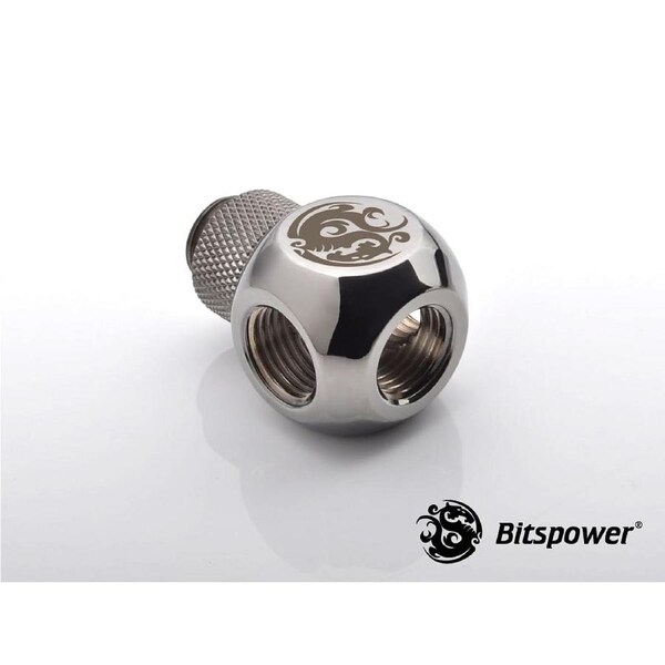 Bitspower G1/4" Black Sparkle Q-Rotary IG1/4"X3 Extender [BP-BSQR-C]