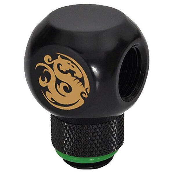 Bitspower G1/4" Matt Black T-Rotary IG1/4"X2 Extender [BP-MBTR-C]