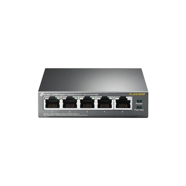 TP-Link TL-SG1005P 5-Port Gigabit Desktop Switch with 4-Port PoE-Ports