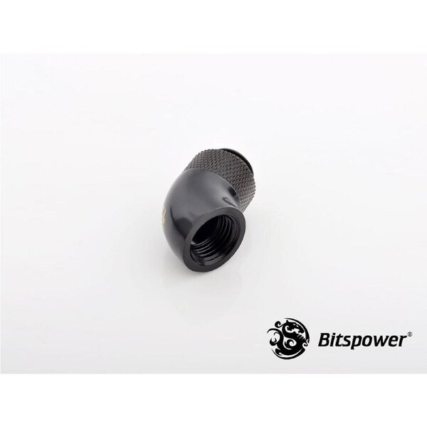 Bitspower G1/4" Matt Black Rotary 60-Degree IG1/4" Extender [BP-MB60R]