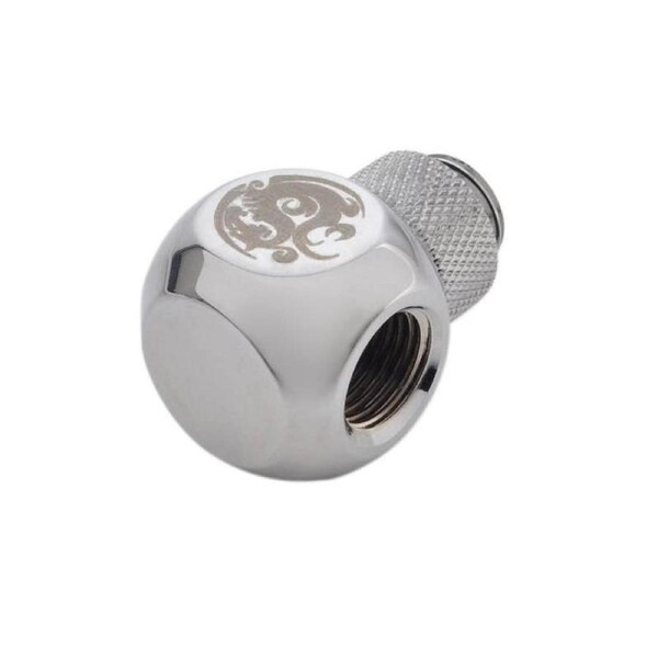 Bitspower G1/4" Silver Shining L-Rotary IG1/4"X1 Extender [BP-LR-C]