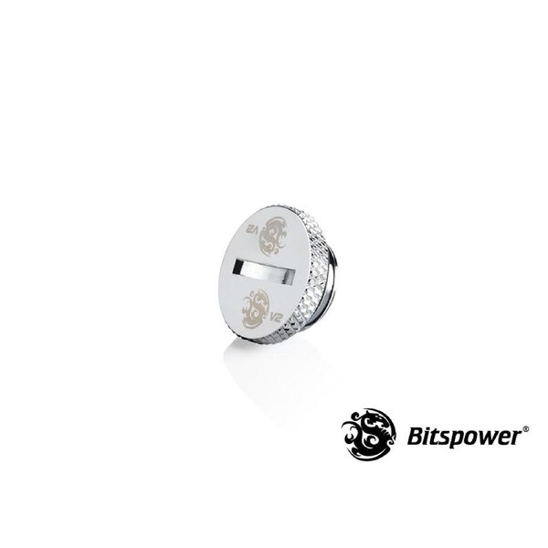 Bitspower G1/4" Silver Shining Low-Profile Stop Fitting V2 [BP-WTP-C09V2]