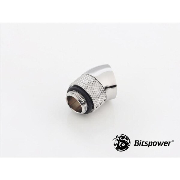 Bitspower G1/4" Silver Shining Rotary 30-Degree IG1/4" Extender [BP-30R]