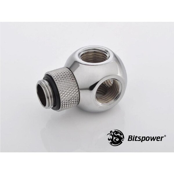 Bitspower G1/4" Silver Shining Q Plus-Rotary IG1/4"X4 Extender [BP-FR-C]