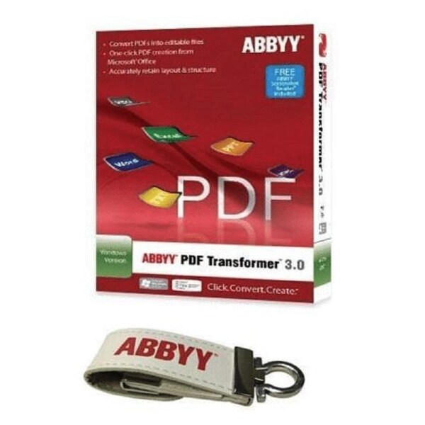 ABBYY PDF Transformer+ OCR Business Card And Screenshot Reader Software Bundle (8GB USB) [USBBUNDL]