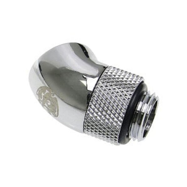 Bitspower G1/4" Silver Shining Rotary 45-Degree IG1/4" Extender [BP-45R]