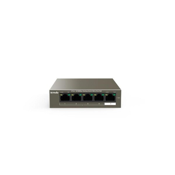 Tenda TEF1105P 5-Port FE Desktop Switch With 4-Port PoE+ [TEF1105P-4-63W]