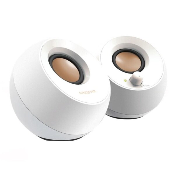 Creative Pebble 2.0 Speaker USB - White [51MF1680AA001]