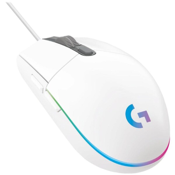 Logitech G203 LightSync RGB Colour Wave Optical Gaming Mouse - White [910-005791]