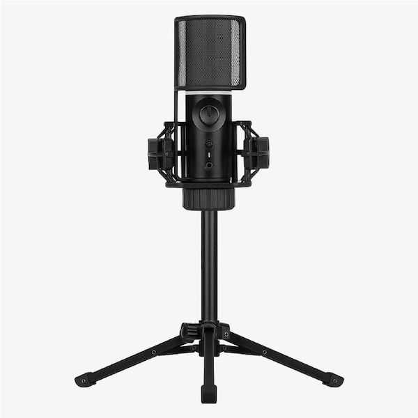 Streamplify RGB Microphone With Tripod [MIC-48-RGB-TP-BK]