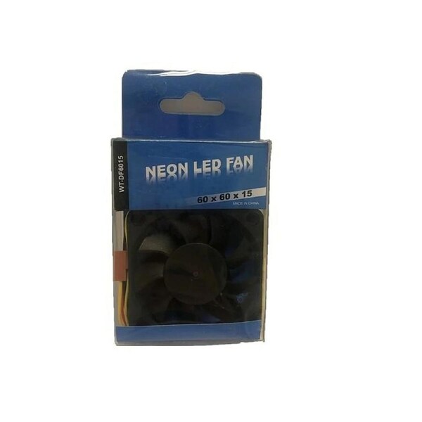 WideTech 60mm Neon LED Fan - Black [WT-DF6015-BK]