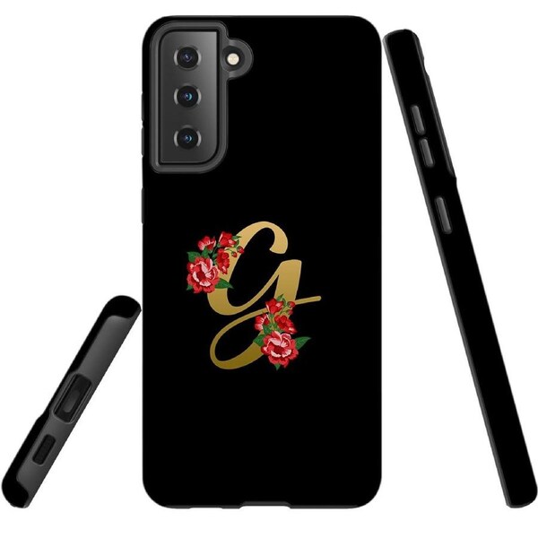 For Samsung Galaxy S22+ Plus Case, Armour Cover, Embellished Letter G
