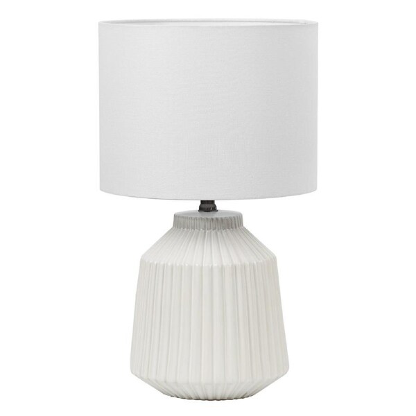 Cooper & Co. Pleat 57cm Modern Ceramic Table Lamp White