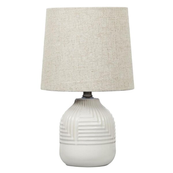 Cooper & Co. Maze 39cm Modern Ceramic Table Lamp White