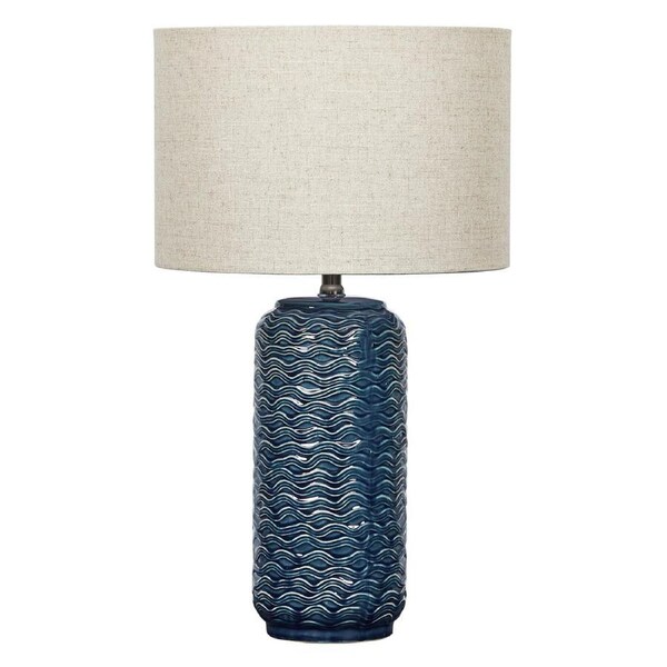 Cooper & Co. Mirage 63.5cm Modern Ceramic Table Lamp Blue