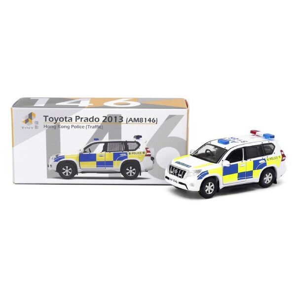 Tiny City Die-cast Model Car – Toyota Prado 2013 Hong Kong Police Traffic #146