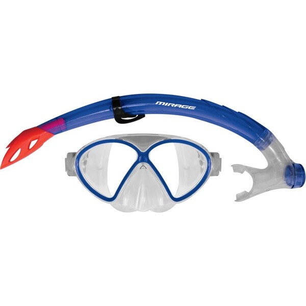 Mirage Silitex Junior/Kids Beach Water Swimming Sports Goggle Mask/Snorkel Blue