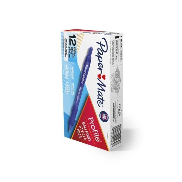 PAPER MATE Profile Ball Pen 1.0mm Blue Box of 12