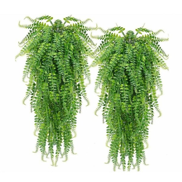 2Pcs Artificial Trailing Plants Fake Hanging Plants Faux Foliage Greenery Plant