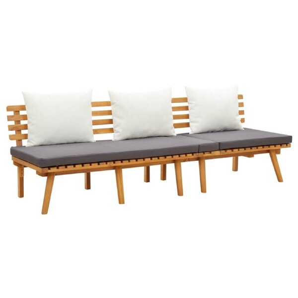 Garden Day Bed 200x65 cm Solid Wood Acacia vidaXL