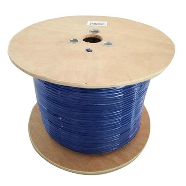 8Ware 350m CAT6A Ethernet Outdoor Underground Shielded External LAN Cable Roll on Rell Box Black Copper Twisted Core PE Jacket 23AWG >305m