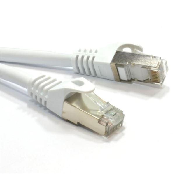 Astrotek CAT6A Shielded Cable 1m Grey/White Color 10GbE RJ45 Ethernet Network LAN S/FTP LSZH Cord 26AWG PVC Jacket