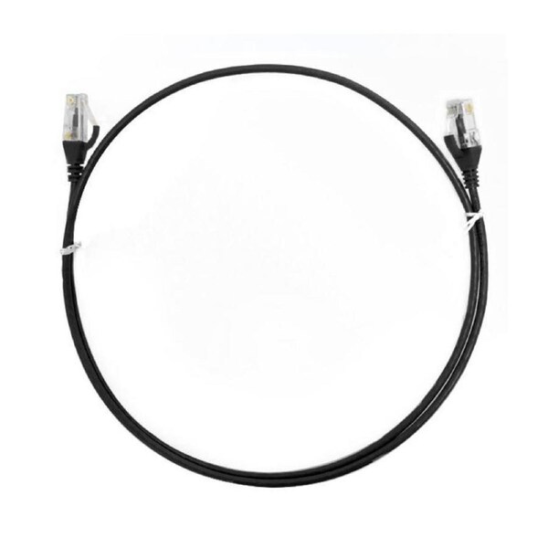 8ware CAT6 Ultra Thin Slim Cable 10m - Black Color Premium RJ45 Ethernet Network LAN UTP Patch Cord 26AWG for Data Only