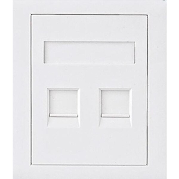 Astrotek CAT5e RJ45 Network Wall Face Plate 86x86mm 2 Port Socket Kit