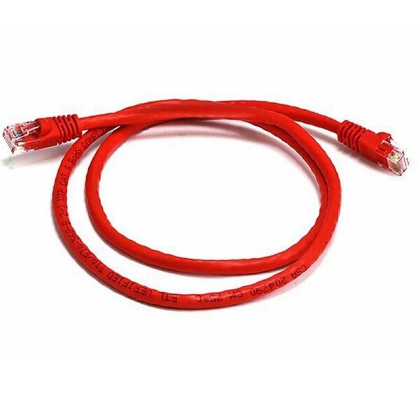 8Ware CAT6A Cable 0.25m (25cm) - Red Color RJ45 Ethernet Network LAN UTP Patch Cord Snagless