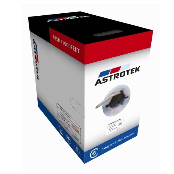 Astrotek CAT6 UTP Cable 305m Roll - Orange Full 0.55mm Copper Solid Wire Ethernet LAN Network 23AWG 0.55cu 2x4p LSZH Jacket