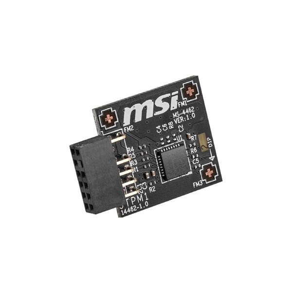 MSI TPM 2.0 Module (MS-4462) SPI Interface, 12-1 Pin, Supports MSI Intel 400 Series Motherboards and MSI AMD 500 Series Motherboards